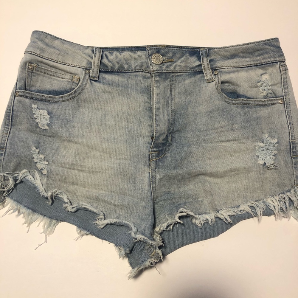 Refuge Stretchy Mid Rise Denim Shorts